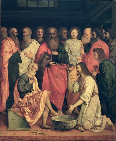 Cristo lavando los pies de los discípulos de Boccaccio Boccaccino