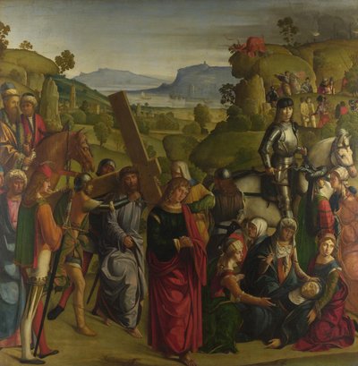 Cristo cargando la cruz y la Virgen María desmayada, c. 1501 de Boccaccio Boccaccino