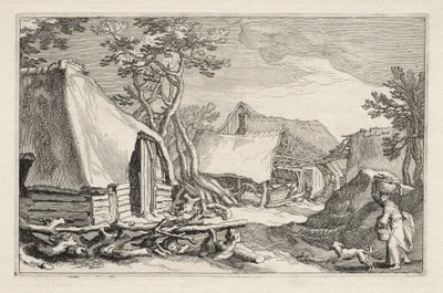 Landscape with Farmhouses de Boetius Adams Bolswert