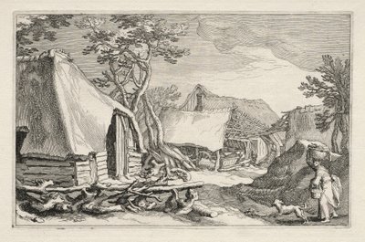 Paisaje con casas de campo, 1613-1614 de Boetius Adams Bolswert