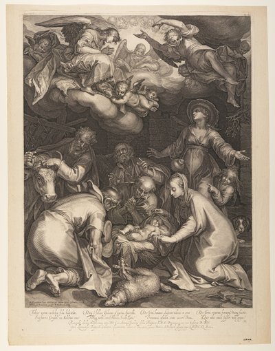 Adoración de los pastores de Boetius Adams Bolswert