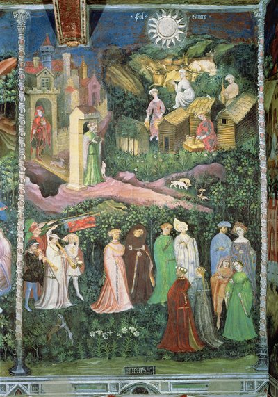 El mes de junio, c.1400 (fresco) de Bohemian School