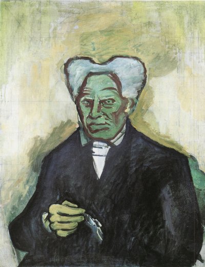 Retrato de Arthur Schopenhauer, 1908 de Bohumil Kubišta