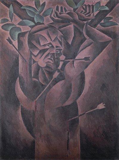 San Sebastián, de Bohumil Kubista (1884-1918), óleo sobre lienzo, 98x75 cm de Bohumil Kubišta