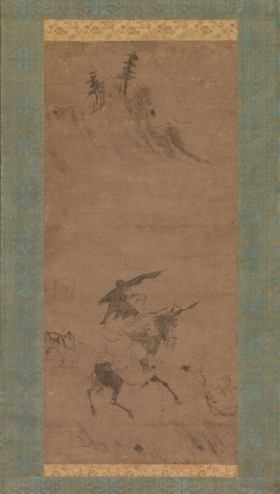 Su Shi montando un burro, principios del siglo XV de Bokudo Sojun