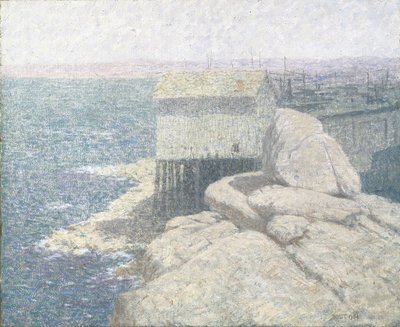 Chinese Fishing Village, Monterey Bay, California (óleo sobre lienzo) de Bolton Coit Brown