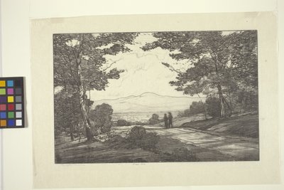 Montañas lejanas (tinta sobre papel) de Bolton Coit Brown