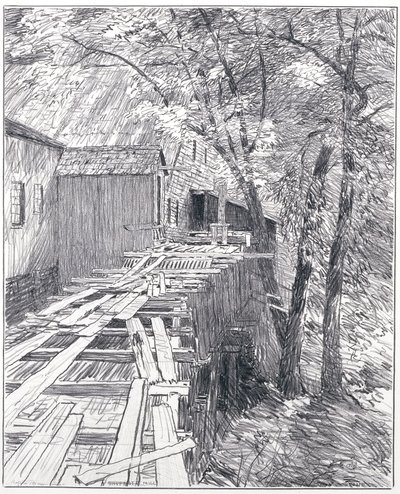 Molino de Shufelt (tinta sobre papel) de Bolton Coit Brown
