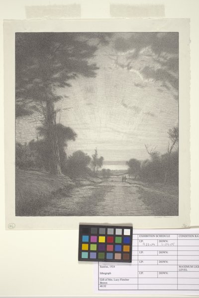 Amanecer (tinta sobre papel) de Bolton Coit Brown