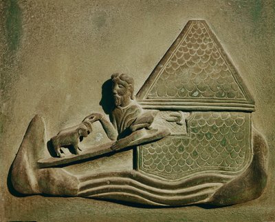Animales entrando en el Arca ... (bronce) de Bonanno Pisano
