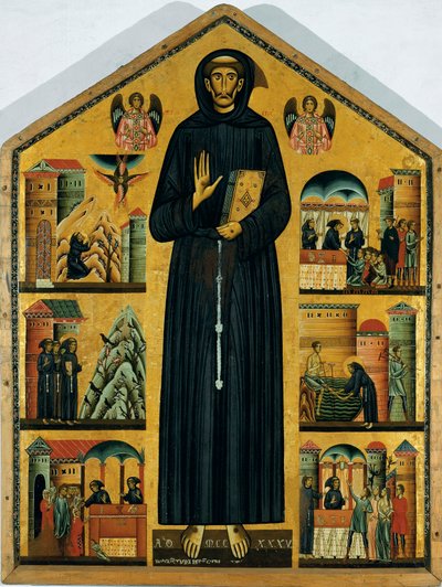 Vida de San Francisco de Asís. (Pintura sobre madera) 1235 de Bonaventura Berlinghieri