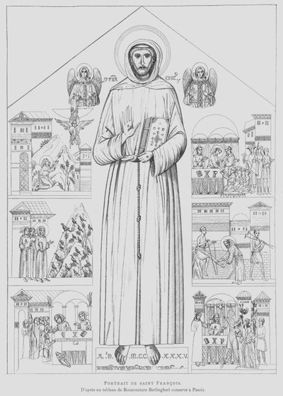 Retrato de San Francisco de Asís de Bonaventura Berlinghieri
