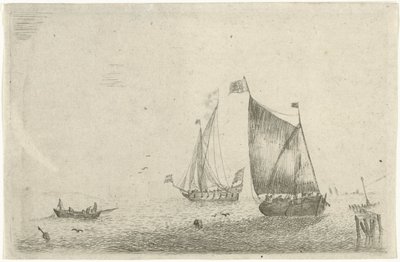 Seascape con un barco de pesca de Bonaventura Peeters (I)