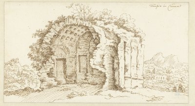 Ruinas de un templo en Cumas de Bonaventura van Overbeek
