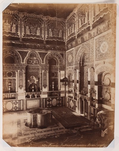 Interior del Consulado Británico en Damasco de Bonfils Studio