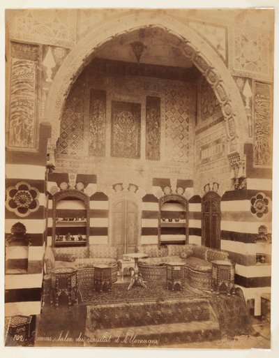 Sala de recepción del Consulado Alemán en Damasco de Bonfils Studio