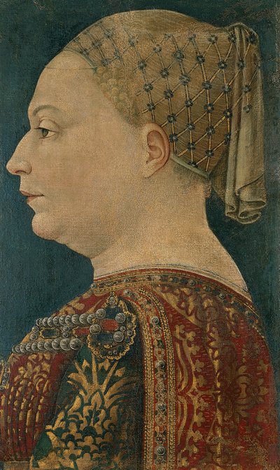 Retrato de Bianca Maria Visconti (Settimo Pavese de Bonifacio (attr.) Bembo