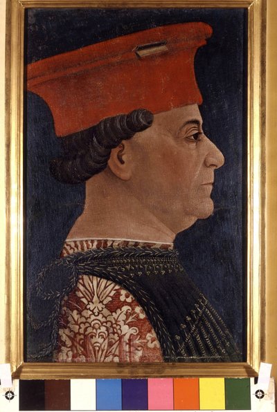 Retrato de Francesco Sforza (1401 - 1466) por Bonifacio Bembo alrededor de 1470. Pinacoteca di Brera, Milán de Bonifacio Bembo