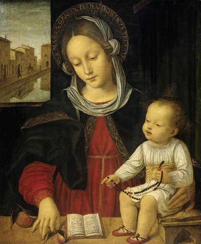 La Virgen con el Niño de Borgognone