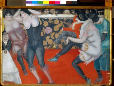En el cabaret - Pintura de Boris Dmitryevich Grigoriev (1886-1939) óleo sobre lienzo (61x80 cm) de Boris Dmitrievich Grigoriev