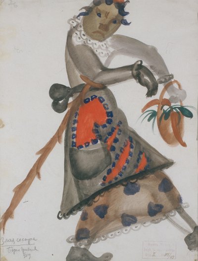 Diseño de vestuario para la ópera La doncella de nieve de N. Rimsky-Korsakov, 1919 de Boris Dmitrievich Grigoriev