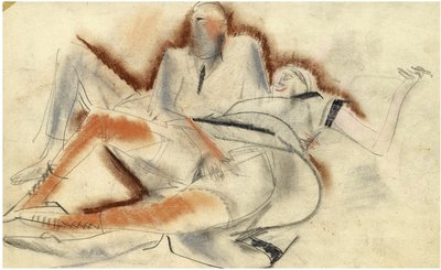 Dibujo erótico de Boris Dmitrievich Grigoriev