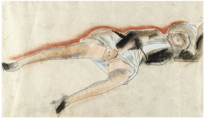 Dibujo erótico de Boris Dmitrievich Grigoriev