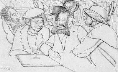 En el café de Boris Dmitrievich Grigoriev