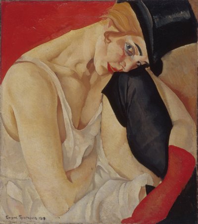 Dama con sombrero de copa, 1919 de Boris Dmitrievich Grigoriev