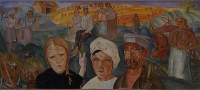 Tierra campesina de la serie Visages de Russie, 1917 de Boris Dmitrievich Grigoriev