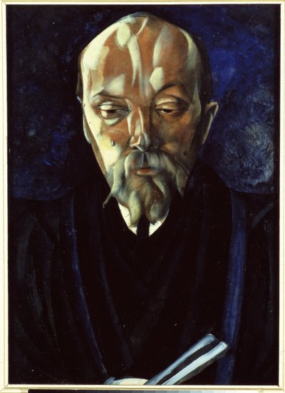 Retrato del artista Nicholas (Nicolas) Roerich (1874-1947) (Retrato del artista N.Roerich). Obra de Boris Dmitryevich Grigoriev (1886-1939), témpera sobre cartón de Boris Dmitrievich Grigoriev