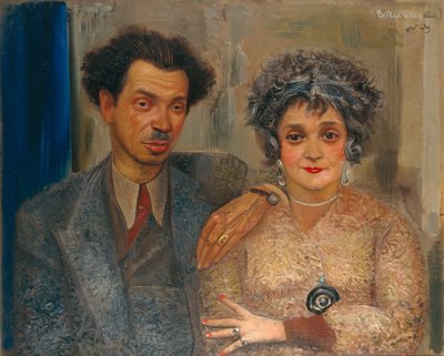 Retrato del artista Nikiolai Remizov 1887-1975 con su esposa, Entre 1926 y 1933 de Boris Dmitrievich Grigoriev