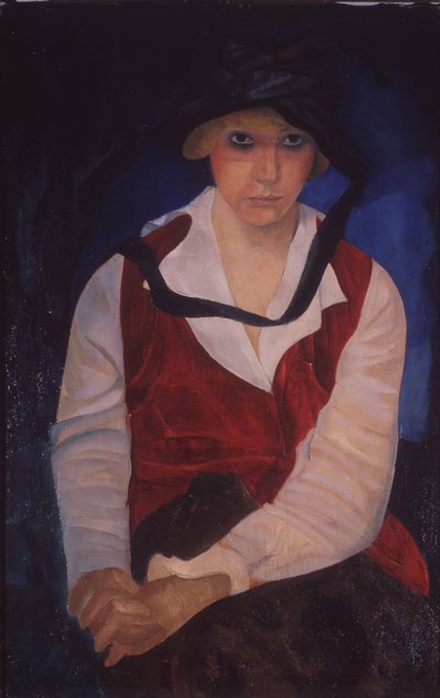 Retrato de la esposa del artista, 1917 de Boris Dmitrievich Grigoriev