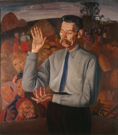 Retrato del autor Máximo Gorki 1868-1939, 1926 de Boris Dmitrievich Grigoriev