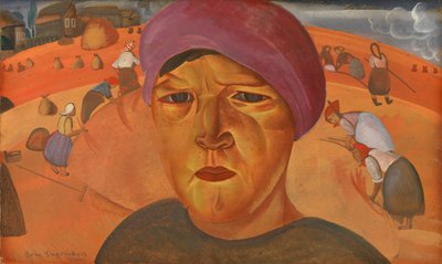 Mujer campesina rusa de la serie Les Visages de Russie, 1923 de Boris Dmitrievich Grigoriev
