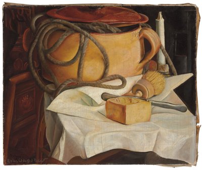 Naturaleza muerta con vela de Boris Dmitrievich Grigoriev