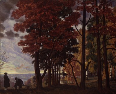 Otoño, 1918 de Boris Mikhailovich Kustodiev
