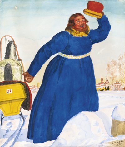 Cochero, 1920 de Boris Mikhailovich Kustodiev