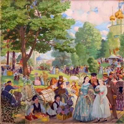 Fiesta de la Santísima Trinidad de Boris Mikhailovich Kustodiev