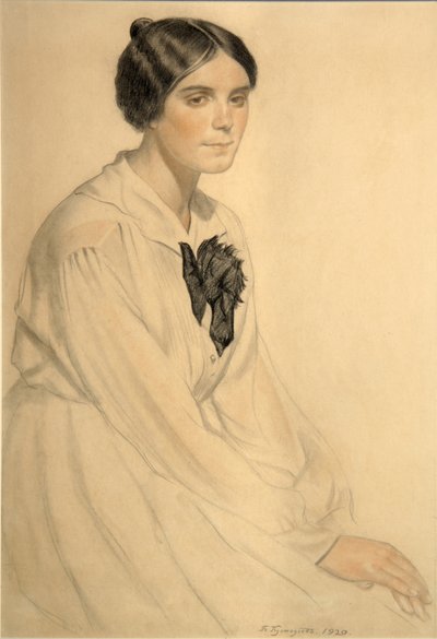 Retrato de Ksenia Nikolayevna Semenova Skalova, 1920 de Boris Mikhailovich Kustodiev