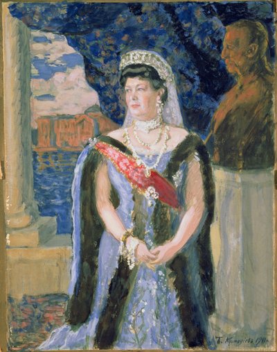 Retrato de la Gran Duquesa María Pavlovna, 1911 de Boris Mikhailovich Kustodiev