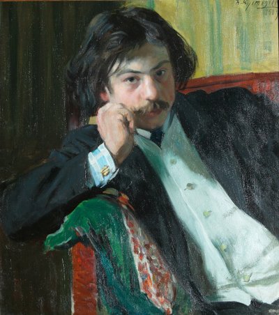 Retrato del poeta Janko Lavrin de Boris Mikhailovich Kustodiev