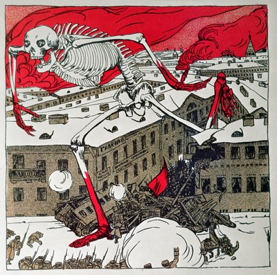 Cartel de los revolucionarios de San Petersburgo de Boris Mikhailovich Kustodiev