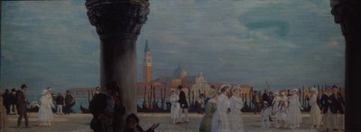 Paseo en Venecia, 1907-1908 de Boris Mikhailovich Kustodiev