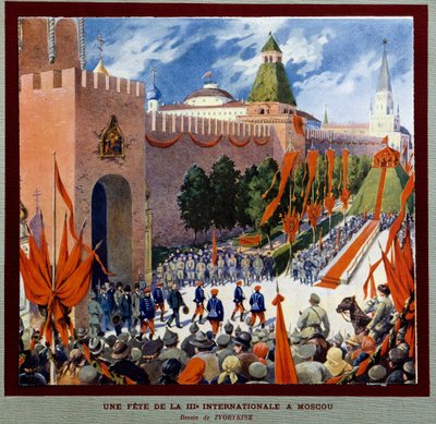 Celebración de la Tercera Internacional en Moscú de Boris Vasilievich Zvorykin