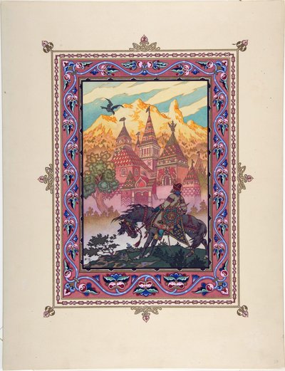 Ilustración para el cuento de hadas Marya Morevna de Boris Vasilievich Zvorykin