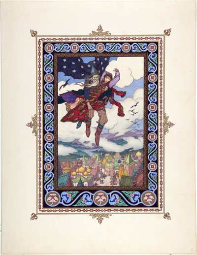 Ilustración para el cuento de hadas Marya Morevna de Boris Vasilievich Zvorykin