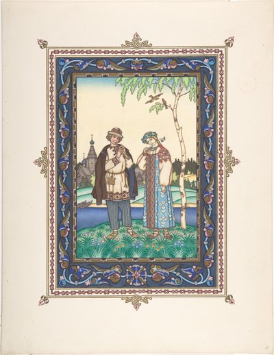 Ilustración para el cuento de hadas Snegurochka, c. 1925 de Boris Vasilievich Zvorykin