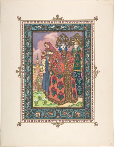 Ilustración para el cuento de hadas Vasilisa la Hermosa, c. 1925 de Boris Vasilievich Zvorykin