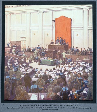 La única sesión de la Asamblea Constituyente, 18 de enero de Boris Vasilievich Zvorykin